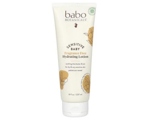 Babo Botanicals, Sensitive Baby, Hydrating Lotion, Fragrance Free, 8 fl oz (237 ml)