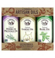 La Tourangelle, French Infused Trio Artisan Oils, 3 Cans, 8.45 fl oz (250 ml) Each