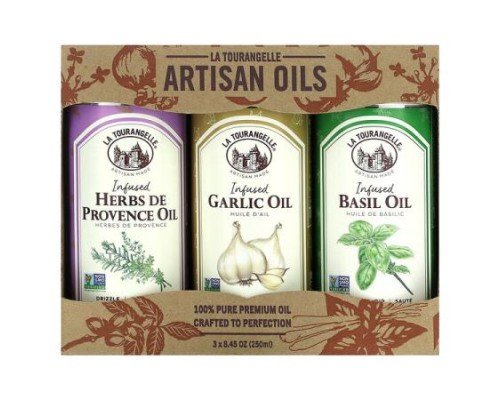 La Tourangelle, French Infused Trio Artisan Oils, 3 Cans, 8.45 fl oz (250 ml) Each