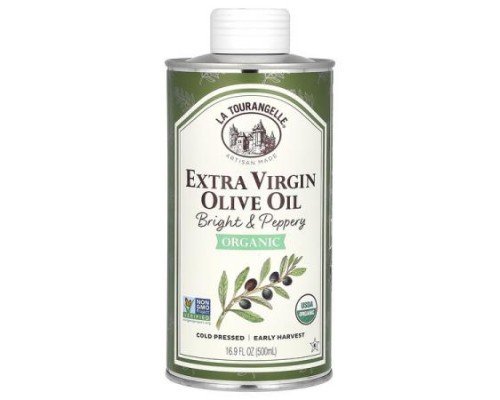 La Tourangelle, Organic Extra Virgin Olive Oil, Bright & Peppery, 16.9 fl oz (500 ml)
