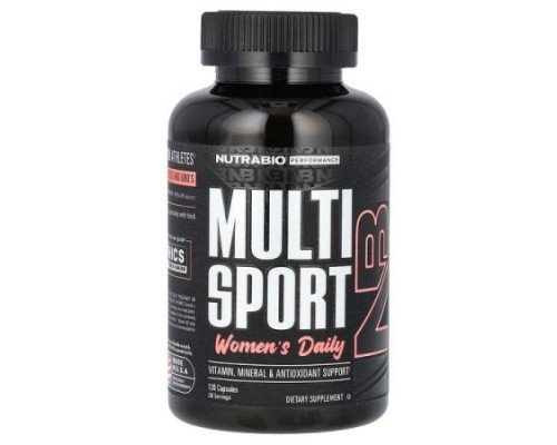 NutraBio, MultiSport Women's Daily, 120 Capsules