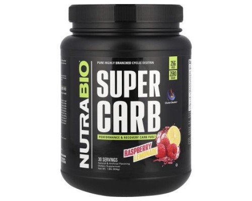 NutraBio, Super Carb, Raspberry Lemonade, 1.8 lb (834 g)