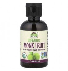 NOW Foods, Real Food, Organic Monk Fruit, Liquid Sweetener, 2 fl oz (59 ml)