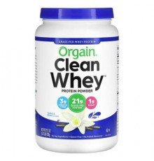 Orgain, Grass-Fed Whey Protein, Clean Whey Protein Powder, Vanilla Bean, 1.82 lbs (828 g)