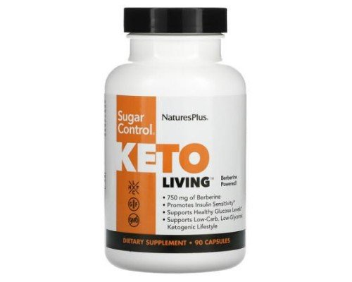 NaturesPlus, Keto Living, Sugar Control, 90 Capsules