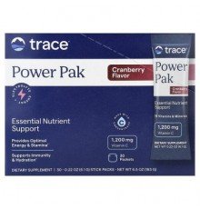 Trace, Electrolyte Stamina PowerPak, Cranberry, 30 Packets, 0.19 oz (5.3 g) Each