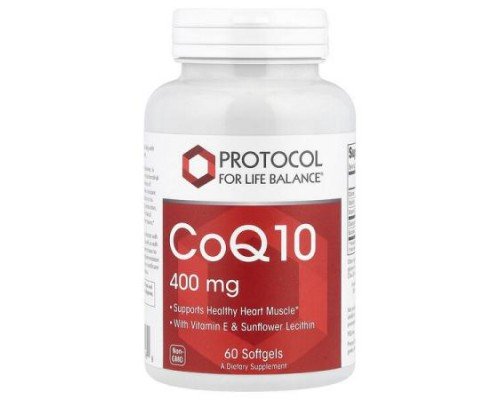 Protocol for Life Balance, CoQ10, 400 mg, 60 Softgels