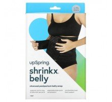 UpSpring, Shrinkx Belly, Charcoal Postpartum Belly Wrap, Size L/XL, Black, 1 Count
