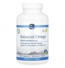 Nordic Naturals, Balanced Omega™, Lemon, 830 mg, 180 Softgels (415 mg per Softgel) (Discontinued Item)
