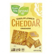 From The Ground Up, Cauliflower Crackers, Cheddar, 4 oz (113 g)