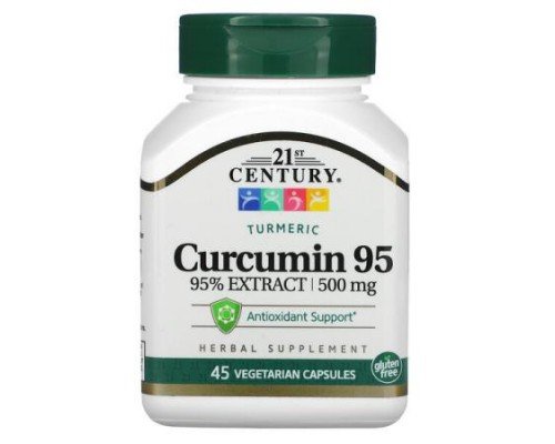 21st Century, Curcumin 95, 500 mg, 45 Vegetarian Capsules