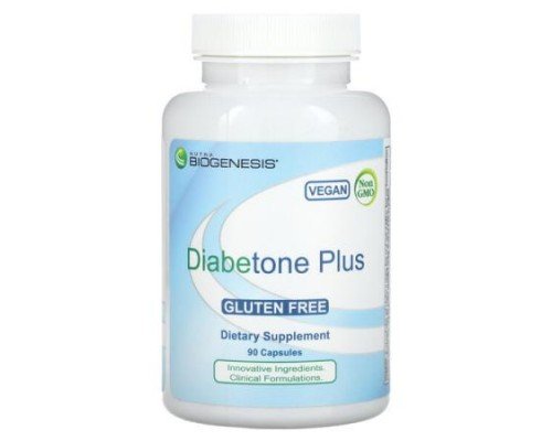 Nutra BioGenesis, Diabetone Plus, 90 Capsules