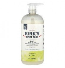 Kirk's, 3-In-1 Head To Toe Nourishing Cleanser, Juniper & Lime, 32 fl oz (946 ml)