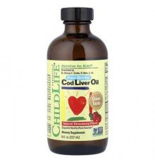 ChildLife Essentials, Pure Arctic Cod Liver Oil, Natural Strawberry, 8 fl oz (237 ml)