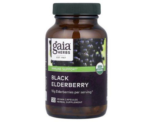 Gaia Herbs, Black Elderberry , 120 Vegan Capsules