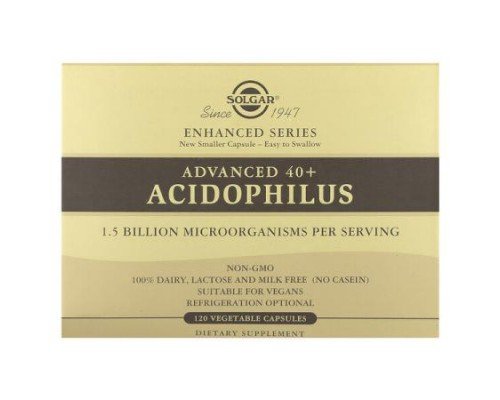 Solgar, Advanced 40+ Acidophilus, 120 Vegetable Capsules