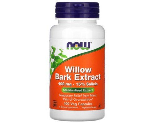 NOW Foods, Willow Bark Extract, 100 Veg Capsules (400 mg per Capsule)
