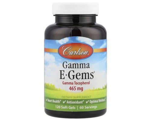 Carlson, Gamma E-Gems®, 465 mg, 120 Soft Gels