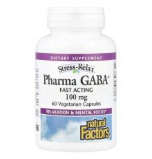 Natural Factors, Stress-Relax®, Pharma GABA®, 100 mg, 60 Vegetarian Capsules