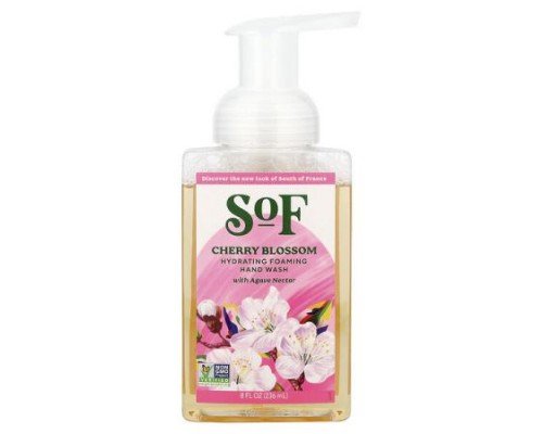 SoF, Hydrating Foaming Hand Wash with Agave Nectar, Cherry Blossom, 8 fl oz (236 ml)