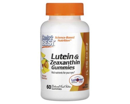 Doctor's Best, Lutein & Zeaxanthin Gummies, Mango Madness, 60 Gummies (Discontinued Item)