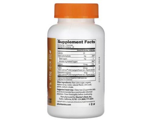 Doctor's Best, Lutein & Zeaxanthin Gummies, Mango Madness, 60 Gummies (Discontinued Item)