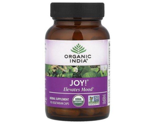 Organic India, Joy!® Elevates Mood, 90 Vegetarian Caps