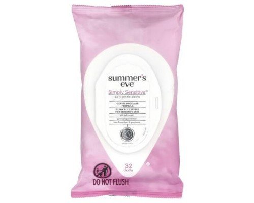Summer's Eve, Simply Sensitive®, Daily Gentle Cloths , 32 Cloths