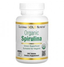 California Gold Nutrition, Organic Spirulina, 240 Tablets (500 mg per Tablet)