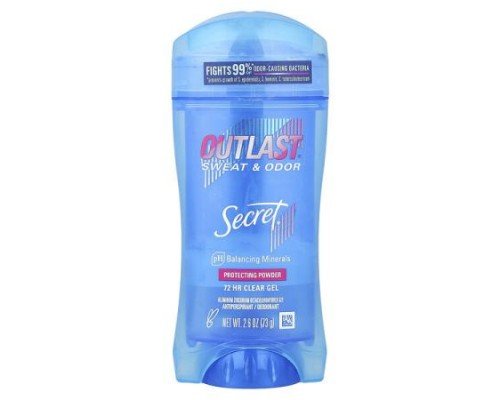 Secret, Outlast®, 72 Hr Clear Gel Deodorant, Protecting Powder, 2.6 oz (73 g)