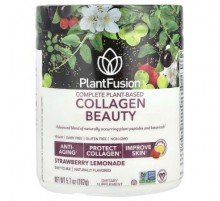 PlantFusion, Complete Plant Based Collagen Beauty, Strawberry Lemonade, 5.7 oz (162 g)