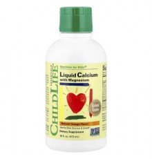 ChildLife Essentials, Essentials, Liquid Calcium with Magnesium, Natural Orange, 16 fl oz (473 ml)