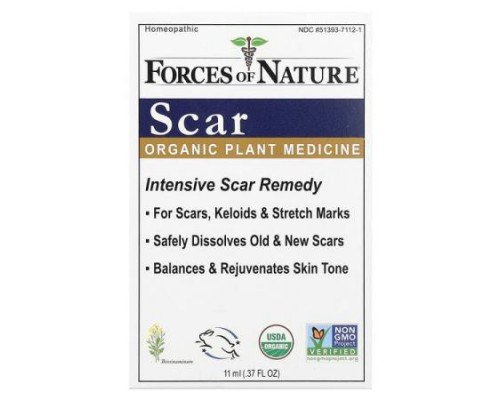 Forces of Nature, Scar, Organic Plant Medicine,  0.37 fl oz (11 ml)