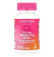 Pink Stork, Total Prenatal + DHA, Berry, 60 Capsules
