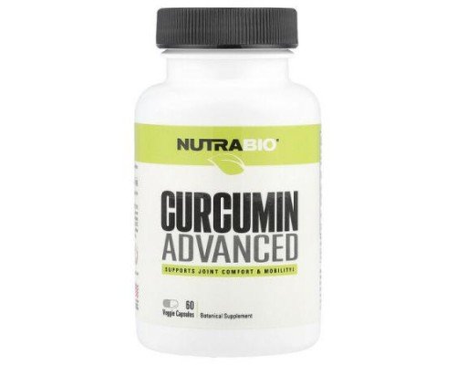 NutraBio, Curcumin Advanced, 60 Veggie Capsules