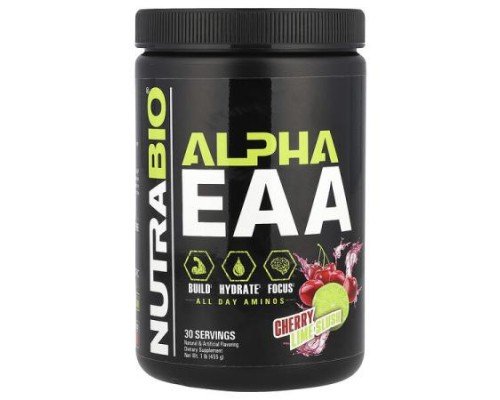 NutraBio, Alpha EAA, Cherry Lime Slush, 1 lb (455 g)