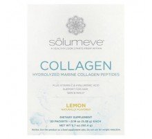Solumeve, Marine Collagen Peptides Plus Vitamin C and Hyaluronic Acid, Lemon, 30 Packets, 0.19 oz (5.38 g) Each