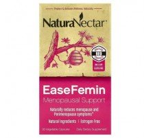 NaturaNectar, EaseFemin, Menopausal Support, 30 Vegetable Capsules