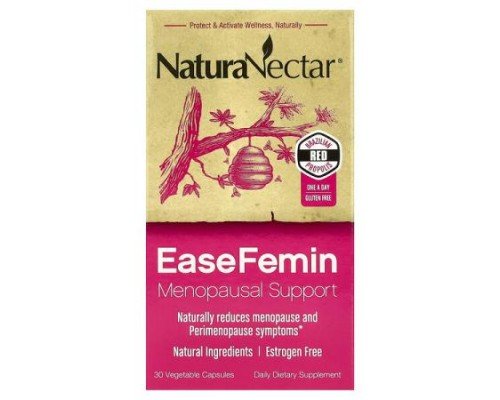 NaturaNectar, EaseFemin, Menopausal Support, 30 Vegetable Capsules