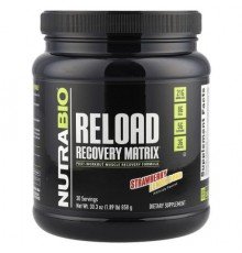 NutraBio, Reload Recovery Matrix, Strawberry Lemon Bomb, 1.89 lb (858 g)