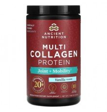 Ancient Nutrition, Multi Collagen Protein, Joint + Mobility, Vanilla, 7.48 oz (212 g)
