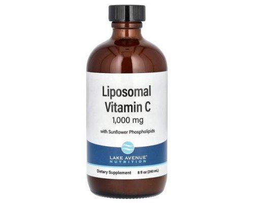 Lake Avenue Nutrition, Liposomal Vitamin C, Unsweetened, 1,000 mg, 8 fl oz (236 ml)