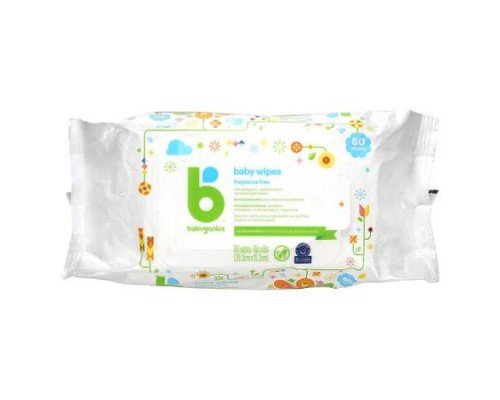 Babyganics, Baby Wipes, Fragrance-Free, 80 Wipes