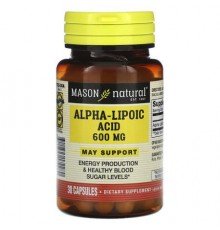 Mason Natural, Alpha-Lipoic Acid, 600 mg, 30 Capsules