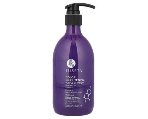 Luseta Beauty, Color Brightening Purple Shampoo, For Blonde & Gray Hair, 16.9 fl oz (500 ml)