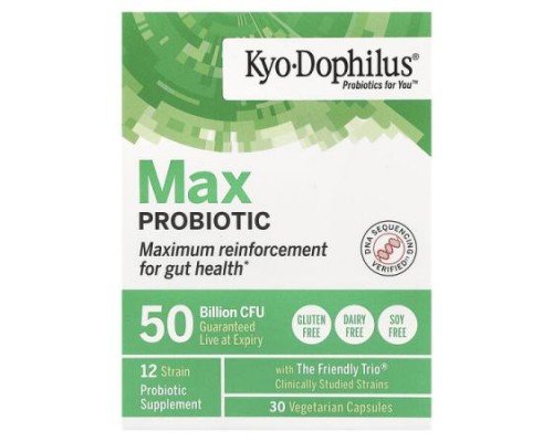 Kyolic, Kyo-Dophilus®, Max Probiotic, 50 Billion CFU, 30 Vegetarian Capsules