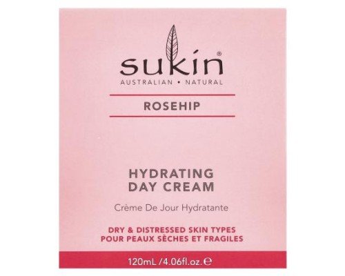 Sukin, Hydrating Day Cream, Rosehip, 4.06 fl oz (120 ml)
