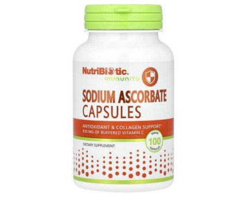 NutriBiotic, Immunity, Sodium Ascorbate, 100 Vegan Capsules