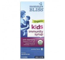 Mommy's Bliss, Kids Organic Immunity Syrup, Kids 1-12 Yrs, 3 fl oz (90 ml)