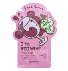 TonyMoly, I'm Red Wine, Pore Care Beauty Mask Sheet, 1 Sheet, 0.74 oz (21 g)